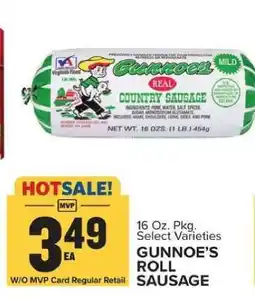 Food Lion Gunnoe’s Roll Sausage offer