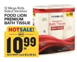 Food Lion FOOD LION PREMIUM BATH TISSUE offer