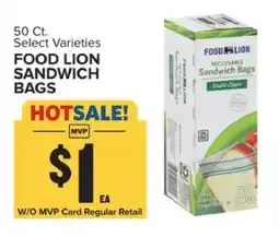 Food Lion FOOD LION SANDWICH BAGS offer