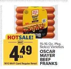 Food Lion Oscar Mayer Beef Franks offer