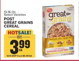 Food Lion Post Great Grains Cereal offer