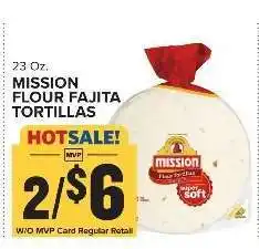 Food Lion MISSION FLOUR FAJITA TORTILLAS offer