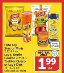 Albertsons Frito Lay Stax or Minis offer