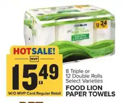 Food Lion FOOD LION PAPER TOWELS offer