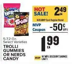 Food Lion Trolli Gummies or Nerds Candy offer
