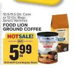 Food Lion FOOD LION GROUND COFFEE offer