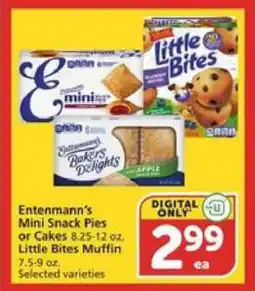Albertsons Entenmann's Mini Snack Pies or Cakes, Little Bites Muffin offer