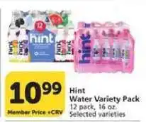 Albertsons Hint Water Variety Pack offer