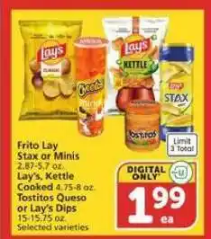 Albertsons Frito Lay Stax or Minis offer