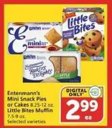 Albertsons Entenmann's Mini Snack Pies or Cakes offer