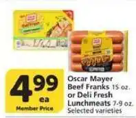 Albertsons Oscar Mayer Beef Franks or Deli Fresh Lunchmeats offer