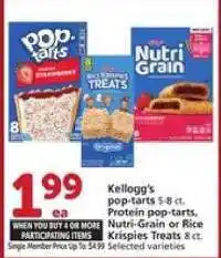 Albertsons Kellogg's Pop-Tarts, Nutri-Grain, Rice Krispies Treats offer