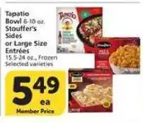 Albertsons Tapatio Bowl 6-10 oz. Stouffer’s Sides or Large Size Entrées offer