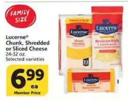 Albertsons Lucerne Chunk, Shredded or Sliced Cheese offer