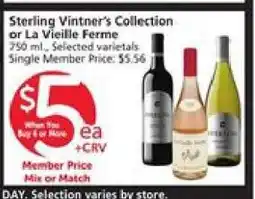 Albertsons Sterling Vintner's Collection or La Vieille Ferme offer