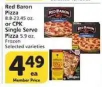 Albertsons Red Baron Pizza or CPK Single Serve Pizza offer
