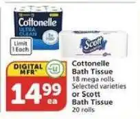 Albertsons Cottonelle Bath Tissue or Scott Bath Tissue offer