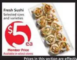Albertsons Fresh Sushi offer