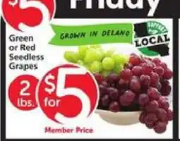 Albertsons Green or Red Seedless Grapes offer