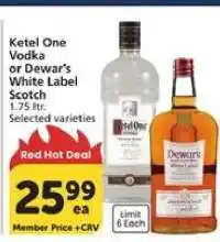 Albertsons Ketel One Vodka or Dewar's White Label Scotch offer