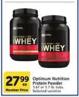 Albertsons Optimum Nutrition Protein Powder offer