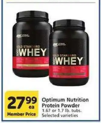 Albertsons Optimum Nutrition Protein Powder offer
