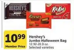 Albertsons Hershey's Jumbo Halloween Bag offer