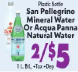 Marino's Supermarket San Pellegrino Mineral Water Or Acqua Panna Natural Water offer