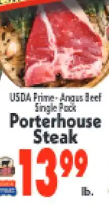 Marino's Supermarket USDA Prime - Angus Beef Single Pack Porterhouse Steak offer