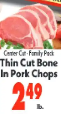 Marino's Supermarket Thin Cut Bone In Pork Chops offer