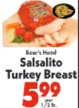 Marino's Supermarket Bear's Head Salsalito Turkey Breast offer
