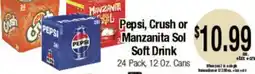 Big Saver Foods Pepsi, Crush or Manzanita Sol Soft Drink offer