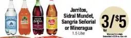 Big Saver Foods Jarritos, Sidral Mundet, Sangria Señorial or Mineragua offer