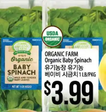 Hmart ORGANIC FARM Organic Baby Spinach offer