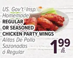 Cermak Fresh Market U.S. Gov't Insp. Homemade REGULAR OR SEASONED CHICKEN PARTY WINGS offer