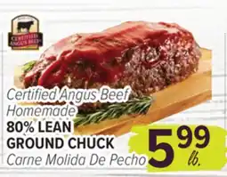 Cermak Fresh Market Certified Angus Beef Homemade 80% LEAN GROUND CHUCK offer