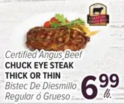 Cermak Fresh Market Certified Angus Beef CHUCK EYE STEAK THICK OR THIN offer