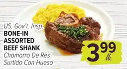 Cermak Fresh Market US. Gov't Insp. BONE-IN ASSORTED BEEF SHANK offer