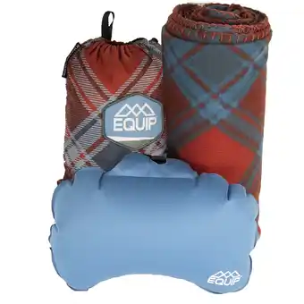Walmart Equip Bundle Nylon 1 Person Hammock, Fleece Blanket, Pillow, Blue and Orange, Size 108" L x 56" W offer