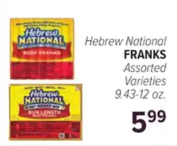 Cermak Fresh Market Hebrew National FRANKS offer