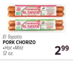 Cermak Fresh Market El Tapatio PORK CHORIZO offer