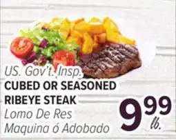 Cermak Fresh Market U.S. Gov't Insp. CUBED OR SEASONED RIBEYE STEAK offer