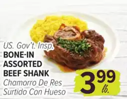 Cermak Fresh Market U.S. Gov't Insp. BONE-IN ASSORTED BEEF SHANK offer