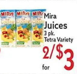 World Fresh Market Mira Juices offer