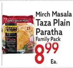 World Fresh Market Mirch Masala Taza Plain Paratha Family Pack offer