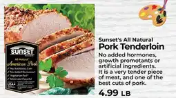 Sunset Foods Sunset's All Natural Pork Tenderloin offer