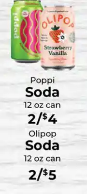 Sunset Foods Poppi Soda, Olipop Soda offer