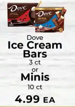 Sunset Foods Dove Ice Cream Bars 3 ct or Minis 10 ct offer