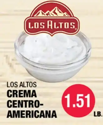 Carnicerias Jimenez LOS ALTOS CREMA CENTRO-AMERICANA offer