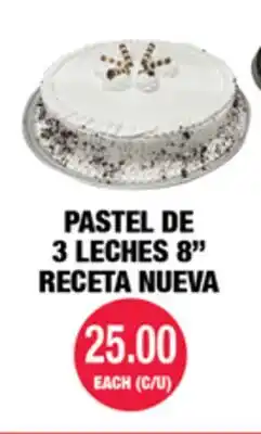 Carnicerias Jimenez PASTEL DE 3 LECHES 8 RECETA NUEVA offer